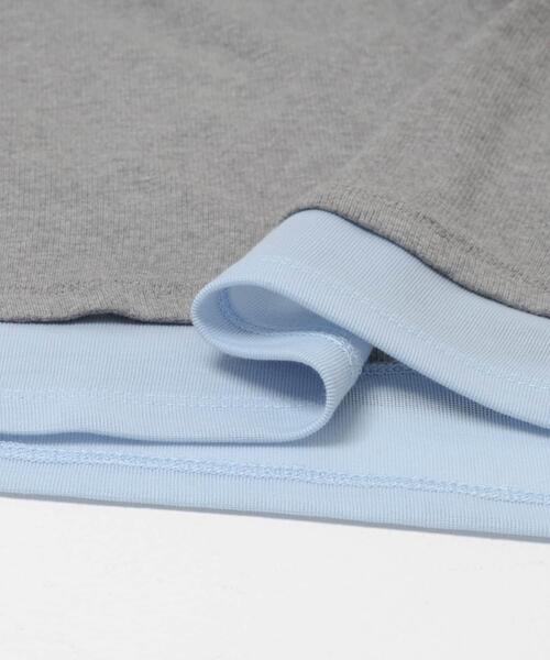 SENSE OF PLACE by URBAN RESEARCH(センスオブプレイスバイアーバンリサーチ)の「ヘンリーネックレイヤードトップ(半袖)(Tシャツ/カットソー・レディース・グレー/ブラック/ベージュ・ONE)」の18枚目の写真