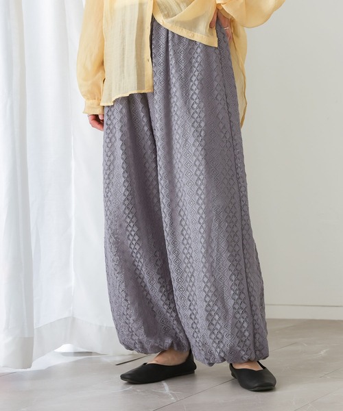 n'OrLABEL(ノアールレーベル)の「【冷感】レースバルーンパンツ(その他パンツ・レディース・グレー/ブラック・1/2)」の6枚目の写真