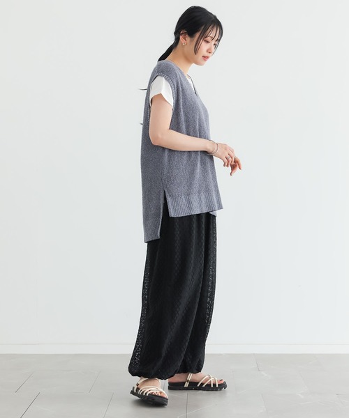 n'OrLABEL(ノアールレーベル)の「【冷感】レースバルーンパンツ(その他パンツ・レディース・グレー/ブラック・1/2)」の11枚目の写真