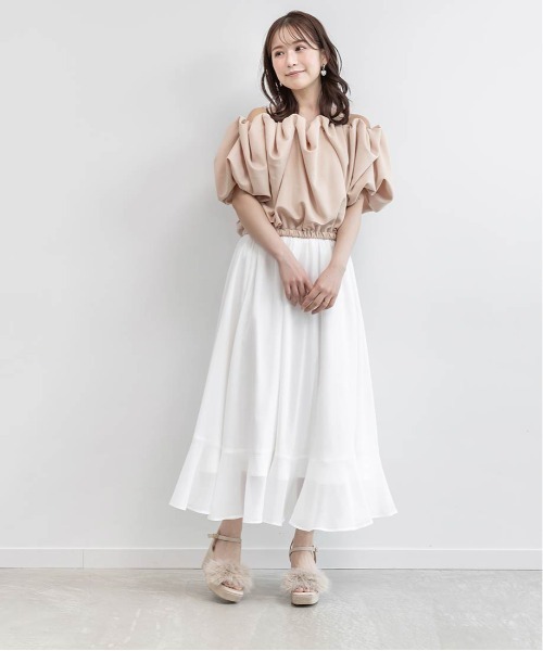 RANDA(ランダ)の「ファーベルトウェッジソールサンダル(サンダル・レディース・グレー/アイボリー/ベージュ・M/S/L/LL)」の15枚目の写真