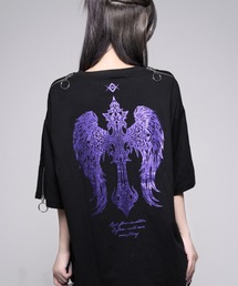 『REFLEM/レフレム』ショルダーZIP箔プリントTシャツ