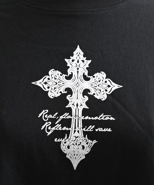 REFLEM(レフレム)の「『REFLEM/レフレム』ショルダーZIP箔プリントTシャツ(Tシャツ/カットソー・レディース・ブラック×パープル/ブラック×シルバー・FREE)」の18枚目の写真