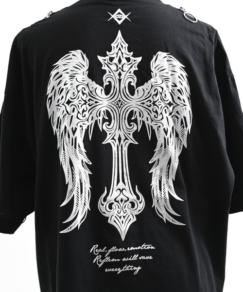 REFLEM(レフレム)の「『REFLEM/レフレム』ショルダーZIP箔プリントTシャツ(Tシャツ/カットソー・レディース・ブラック×パープル/ブラック×シルバー・FREE)」の20枚目の写真