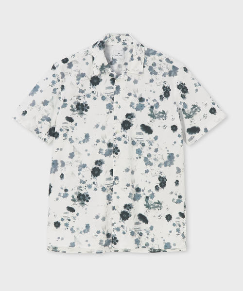 PS Paul Smith(ピーエスポールスミス)の「"Faded Floral" オープンカラーシャツ / 262302 114R(シャツ/ブラウス・メンズ・ライトグリーン/ネイビー/ホワイト・X-LARGE/MEDIUM/SMALL/LARGE)」の1枚目の写真