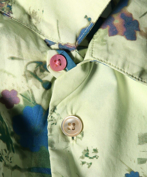 PS Paul Smith(ピーエスポールスミス)の「"Faded Floral" オープンカラーシャツ / 262302 114R(シャツ/ブラウス・メンズ・ライトグリーン/ネイビー/ホワイト・X-LARGE/MEDIUM/SMALL/LARGE)」の8枚目の写真