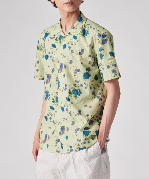 PS Paul Smith(ピーエスポールスミス)の「"Faded Floral" オープンカラーシャツ / 262302 114R(シャツ/ブラウス・メンズ・ライトグリーン/ネイビー/ホワイト・X-LARGE/MEDIUM/SMALL/LARGE)」の4枚目の写真