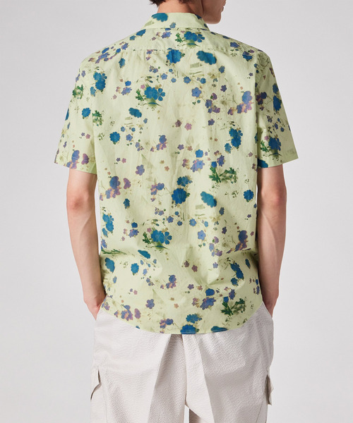 PS Paul Smith(ピーエスポールスミス)の「"Faded Floral" オープンカラーシャツ / 262302 114R(シャツ/ブラウス・メンズ・ライトグリーン/ネイビー/ホワイト・X-LARGE/MEDIUM/SMALL/LARGE)」の5枚目の写真