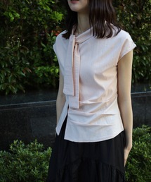 Vini（ヴィニ）の「リボンタイ 半袖 ブラウス / Ribbon Tie Shirt（シャツ/ブラウス）」