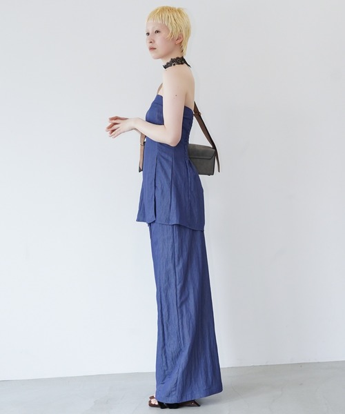 chuclla(チュクラ)の「デニムライクセットアップ chw26s336(セットアップ・レディース・ブルー・L/M)」の7枚目の写真