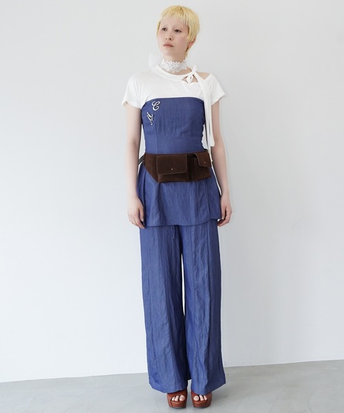 chuclla(チュクラ)の「デニムライクセットアップ chw26s336(セットアップ・レディース・ブルー・L/M)」の9枚目の写真