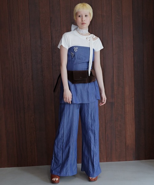 chuclla(チュクラ)の「デニムライクセットアップ chw26s336(セットアップ・レディース・ブルー・L/M)」の20枚目の写真