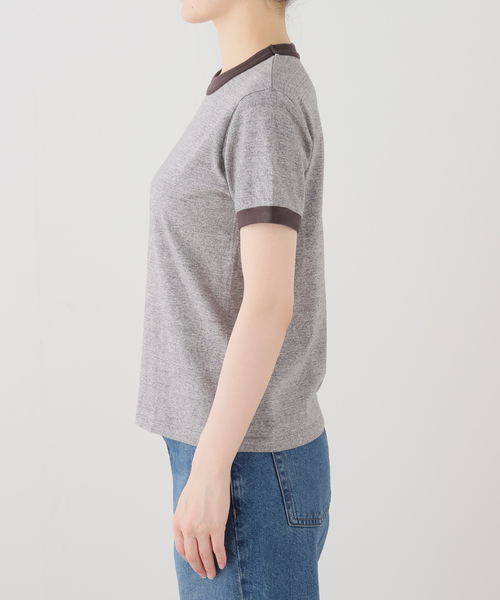 Healthknit(ヘルスニット)の「HEALTH KNIT TOMPKINS JERSEY RINGER S/S:Tシャツ(Tシャツ/カットソー・レディース・チャコールグレー・FREE)」の5枚目の写真