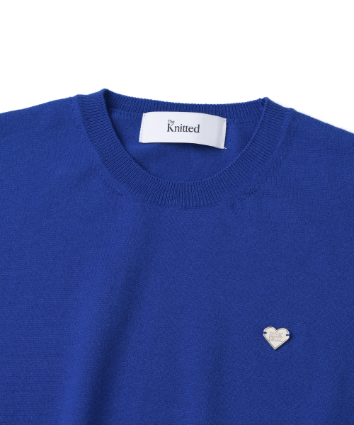 KNITTED(ニッティド)の「(W) ベーシックエッセンシャルウォッシャブルラウンド半袖ニット コバルトブルー(ニット/セーター・レディース・その他・FREE)」の2枚目の写真