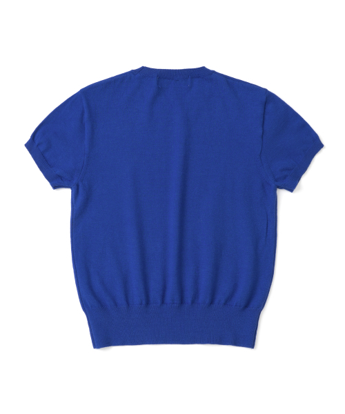 KNITTED(ニッティド)の「(W) ベーシックエッセンシャルウォッシャブルラウンド半袖ニット コバルトブルー(ニット/セーター・レディース・その他・FREE)」の8枚目の写真