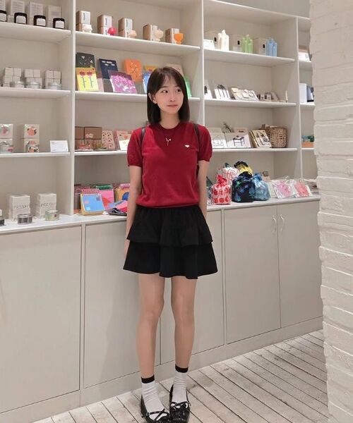 KNITTED(ニッティド)の「(W) ベーシックエッセンシャルウォッシャブルラウンド半袖ニット コバルトブルー(ニット/セーター・レディース・その他・FREE)」の11枚目の写真