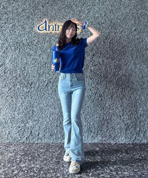 KNITTED(ニッティド)の「(W) ベーシックエッセンシャルウォッシャブルラウンド半袖ニット コバルトブルー(ニット/セーター・レディース・その他・FREE)」の12枚目の写真
