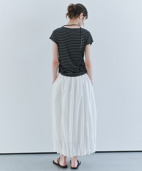 tageechita(タジチタ)の「【tageechita】タックバルーンヘムロングスカート(スカート・レディース・アイボリー/クリアブラック・L/M/S)」の6枚目の写真