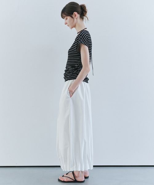 tageechita(タジチタ)の「【tageechita】タックバルーンヘムロングスカート(スカート・レディース・アイボリー/クリアブラック・L/M/S)」の8枚目の写真