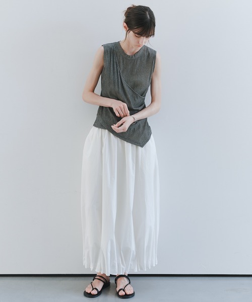 tageechita(タジチタ)の「【tageechita】タックバルーンヘムロングスカート(スカート・レディース・アイボリー/クリアブラック・L/M/S)」の14枚目の写真