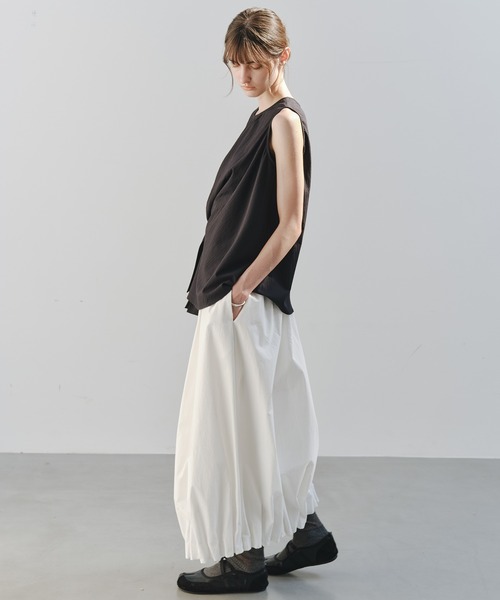 tageechita(タジチタ)の「【tageechita】タックバルーンヘムロングスカート(スカート・レディース・アイボリー/クリアブラック・L/M/S)」の20枚目の写真
