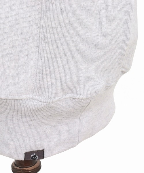 1minute 1second(ワンミニットワンセカンド)の「mpa4162-12oz brushed back hooded parka with heart patch パーカー(1M26A250)(パーカー・メンズ・ブラック×ホワイト/ブラック×ブルー/アッシュ・M/L/XL)」の10枚目の写真
