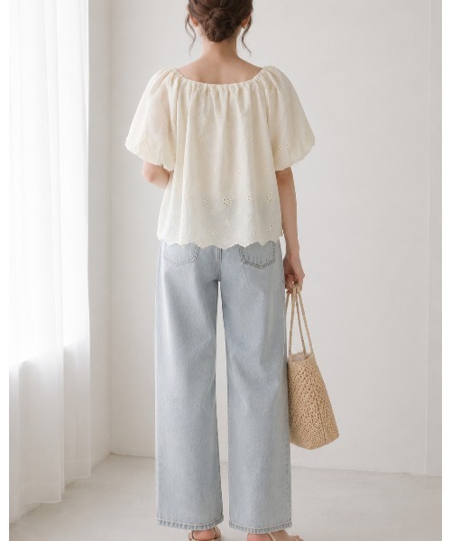 FAZVY(ファズビー)の「小花刺繍コットンブラウス(シャツ/ブラウス・レディース・ベージュ・M)」の10枚目の写真