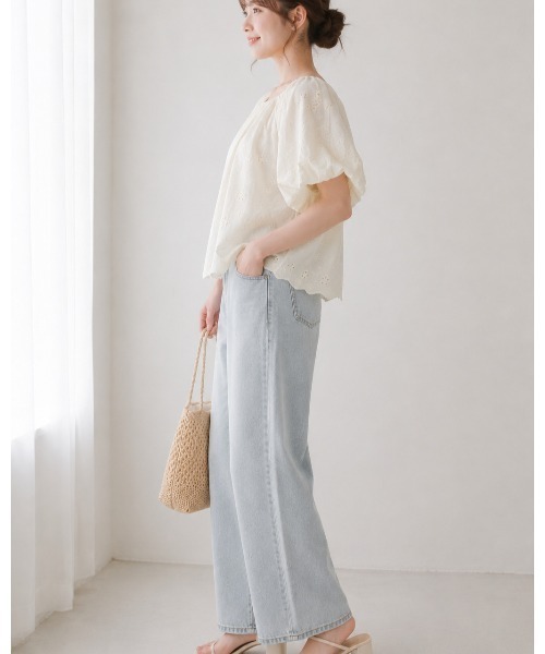 FAZVY(ファズビー)の「小花刺繍コットンブラウス(シャツ/ブラウス・レディース・ベージュ・M)」の11枚目の写真