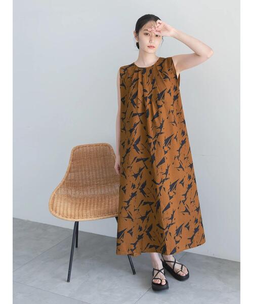 Te chichi（テチチ）の「コットンリップルアートプリントワンピース（ワンピース・レディース・ブラック/ブラウン・F）」の12枚目の写真