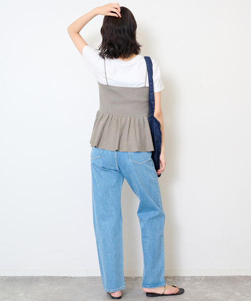 SLOBE IENA(スローブイエナ)の「《シリーズあり/追加》ファンタジアパールラメニットビスチェ(キャミソール・レディース・ブラック/チャコールグレー・FREE)」の22枚目の写真