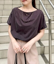 NOLLEY’S Sophi | 【BECシリーズ】ウォッシャブルキュプラサテンジャージードレーププルオーバー(Tシャツ/カットソー)