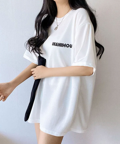 VIVID LADY(ビビッドレディー)の「バックロゴ 半袖Tシャツ(Tシャツ/カットソー・レディース・アイボリー/ブラック・FREE)」の4枚目の写真
