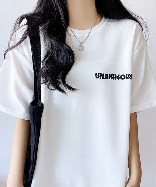 VIVID LADY(ビビッドレディー)の「バックロゴ 半袖Tシャツ(Tシャツ/カットソー・レディース・アイボリー/ブラック・FREE)」の5枚目の写真