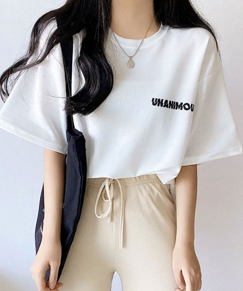 VIVID LADY(ビビッドレディー)の「バックロゴ 半袖Tシャツ(Tシャツ/カットソー・レディース・アイボリー/ブラック・FREE)」の10枚目の写真