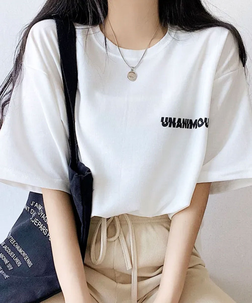 VIVID LADY(ビビッドレディー)の「バックロゴ 半袖Tシャツ(Tシャツ/カットソー・レディース・アイボリー/ブラック・FREE)」の11枚目の写真