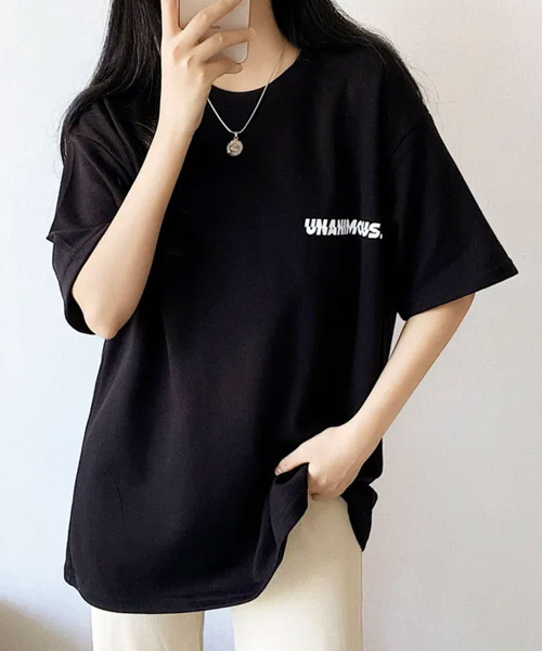 VIVID LADY(ビビッドレディー)の「バックロゴ 半袖Tシャツ(Tシャツ/カットソー・レディース・アイボリー/ブラック・FREE)」の12枚目の写真