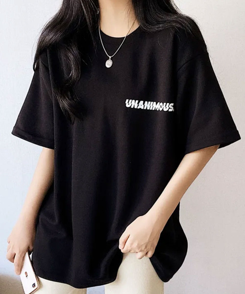 VIVID LADY(ビビッドレディー)の「バックロゴ 半袖Tシャツ(Tシャツ/カットソー・レディース・アイボリー/ブラック・FREE)」の13枚目の写真