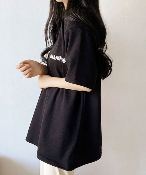 VIVID LADY(ビビッドレディー)の「バックロゴ 半袖Tシャツ(Tシャツ/カットソー・レディース・アイボリー/ブラック・FREE)」の14枚目の写真