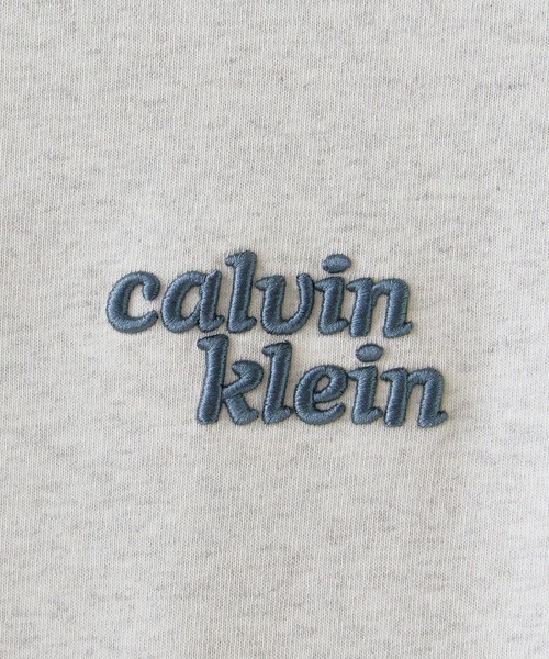 Calvin Klein（カルバン・クライン）の「Calvin Klein/カルバンクライン エンブロイダリーロゴリラックス Tシャツ SS RLXD 300 GSM HIGH PILE TEE 刺繍 ブランドロゴ クルーネック 半袖 メンズ レディース 2026年 夏 夏服 秋 秋服（Tシャツ/カットソー・メンズ・アッシュグレー/グリーン系その他・S/M/L/XL）」の16枚目の写真