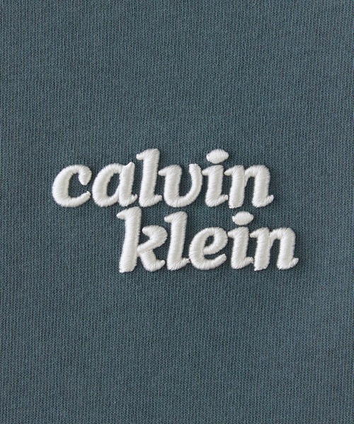 Calvin Klein（カルバン・クライン）の「Calvin Klein/カルバンクライン エンブロイダリーロゴリラックス Tシャツ SS RLXD 300 GSM HIGH PILE TEE 刺繍 ブランドロゴ クルーネック 半袖 メンズ レディース 2026年 夏 夏服 秋 秋服（Tシャツ/カットソー・メンズ・アッシュグレー/グリーン系その他・S/M/L/XL）」の17枚目の写真
