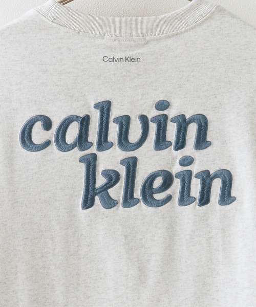 Calvin Klein（カルバン・クライン）の「Calvin Klein/カルバンクライン エンブロイダリーロゴリラックス Tシャツ SS RLXD 300 GSM HIGH PILE TEE 刺繍 ブランドロゴ クルーネック 半袖 メンズ レディース 2026年 夏 夏服 秋 秋服（Tシャツ/カットソー・メンズ・アッシュグレー/グリーン系その他・S/M/L/XL）」の20枚目の写真