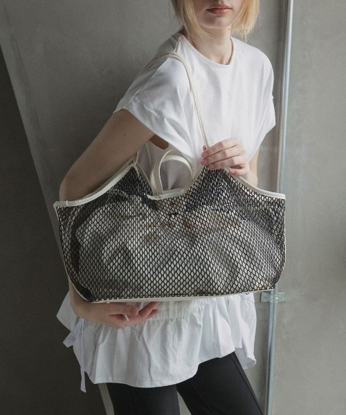 DONOBAN(ドノバン)の「防水メッシュトート(トートバッグ・レディース・ブラック/ホワイト・ONE SIZE)」の2枚目の写真