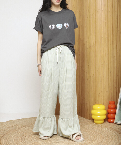 Firsthand（ファーストハンド）の「Firsthand/ファーストハンド ワイドシルエット ティアード チェック イージーパンツ【限定展開】（その他パンツ・レディース・ブラック/グリーン/ベージュ・MEDIUM/SMALL）」の12枚目の写真