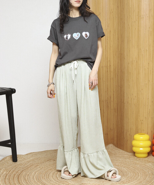 Firsthand（ファーストハンド）の「Firsthand/ファーストハンド ワイドシルエット ティアード チェック イージーパンツ【限定展開】（その他パンツ・レディース・ブラック/グリーン/ベージュ・MEDIUM/SMALL）」の11枚目の写真