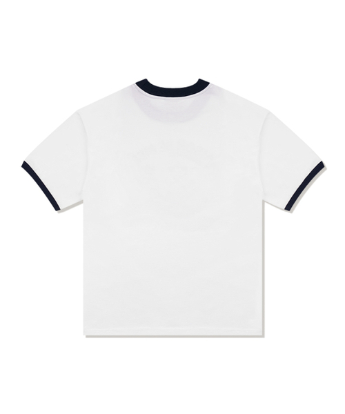 FABULOUS ARCHIVE(ファビュラスアーカイブ)の「ユニセックス オーバーサイズ パピーサーフィン リンガー 半袖Tシャツ ホワイト(FCE2TS401M)(Tシャツ/カットソー・レディース・ホワイト・LARGE/MEDIUM/SMALL)」の2枚目の写真