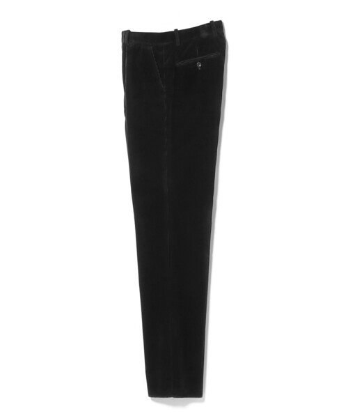 BEAMS F(ビームスエフ)の「【別注】ORTELO / ミックスファブリック コーデュロイ 1プリーツ ワイドスラックス(スラックス・メンズ・ブラック・50/48/46/44/42)」の3枚目の写真