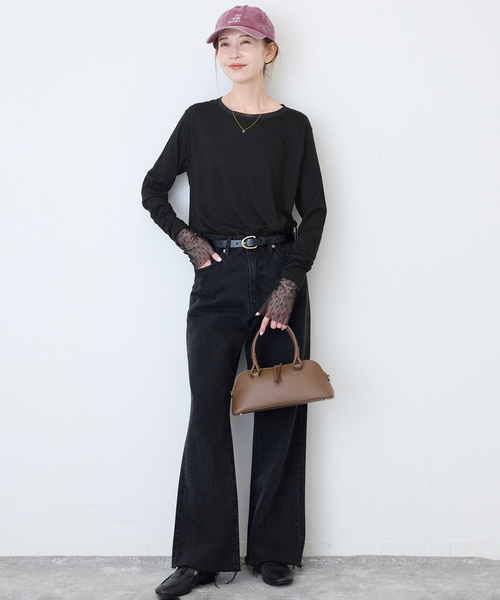SLOBE IENA（スローブイエナ）の「《シリーズあり》LE DENIM LEAN BOOTY LEGデニム（デニムパンツ・レディース・スカイブルー/ブラック・36/38）」の12枚目の写真
