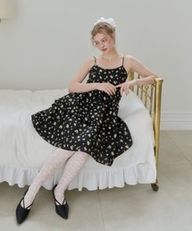 idem（イデム）の「sheer flower jacquard onepiece / シアージャガードキャミワンピース（ワンピース）」