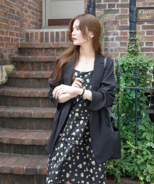 idem（イデム）の「sheer flower jacquard onepiece / シアージャガードキャミワンピース（ワンピース・レディース・ブラック/アイボリー・FREE）」の18枚目の写真