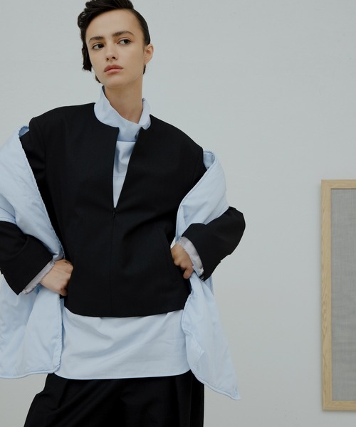 COLLAGE GALLARDAGALANTE(コラージュガリャルダガランテ)の「タートルロングシャツ/CEPIE.(シャツ/ブラウス・レディース・スカイブルー/ホワイト・FREE)」の1枚目の写真