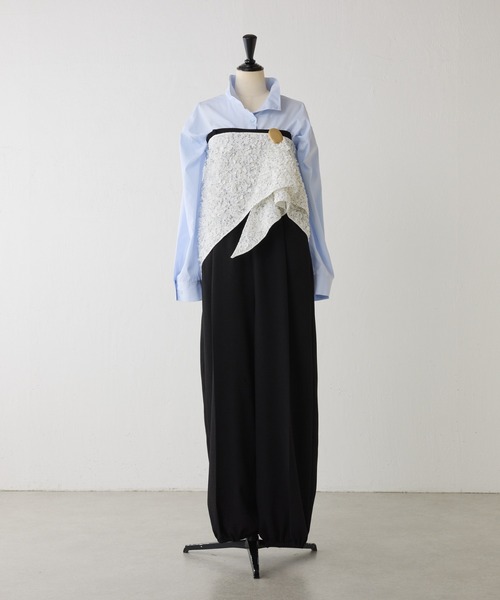 COLLAGE GALLARDAGALANTE(コラージュガリャルダガランテ)の「タートルロングシャツ/CEPIE.(シャツ/ブラウス・レディース・スカイブルー/ホワイト・FREE)」の10枚目の写真